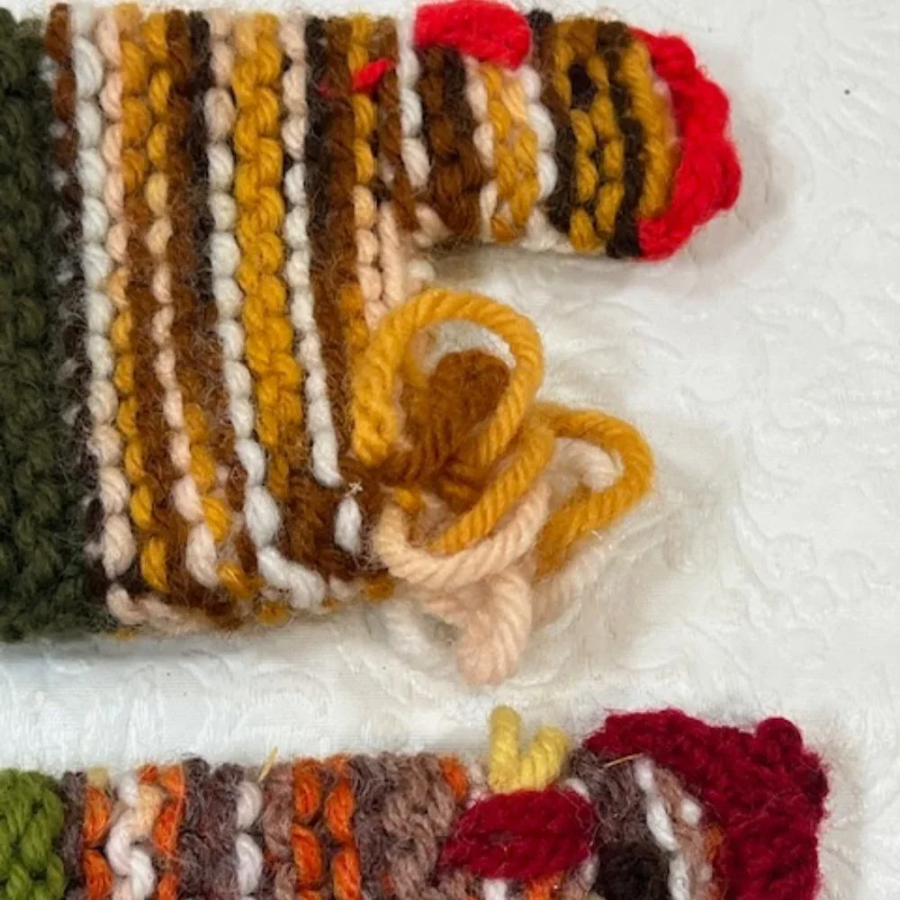 Two (2) Crocheted/Knitted Chicken/Hen Egg Cozies Covers Holder Decor 3
